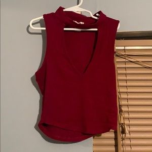 Burgundy  crop top